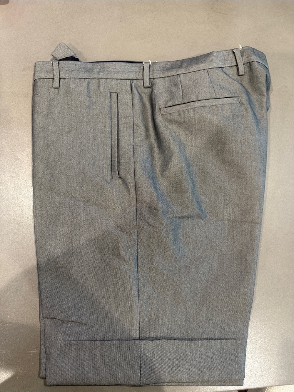 Calvin Klein Men's Gray Flat-Front Dress Shorts